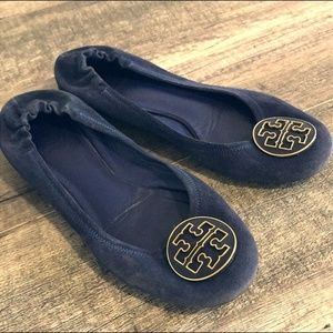 Blue Suede Tory Burch Flats